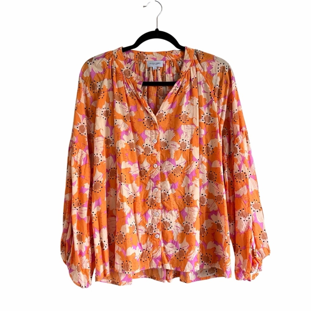 Olivia James Emory Top in Poppy Sunset Size Large